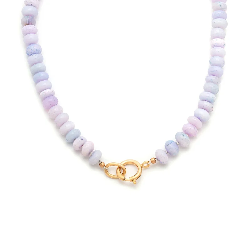 radiant moonstone necklaces for women -Gemstone Necklace | Lilac Opal