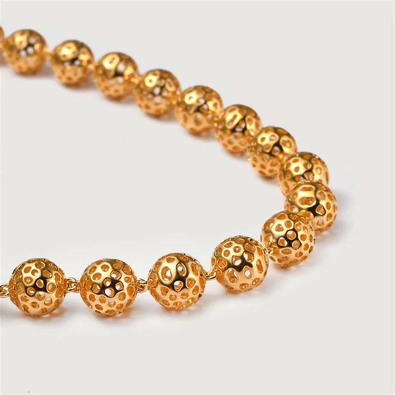 gold bar necklaces for women -Allegro Globe Necklace