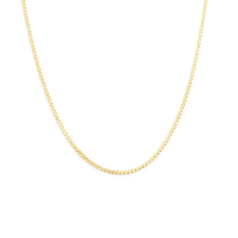 sparkling star necklaces for women -Serpentine Chain Necklace | Gold