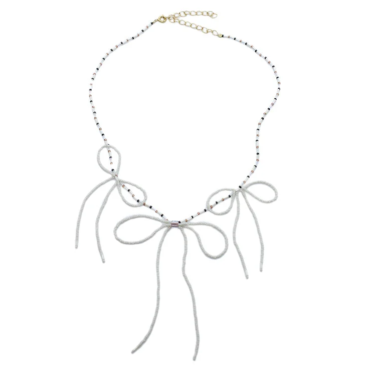 birthday gift necklaces for women -Grande Bow Necklace / Ceylon