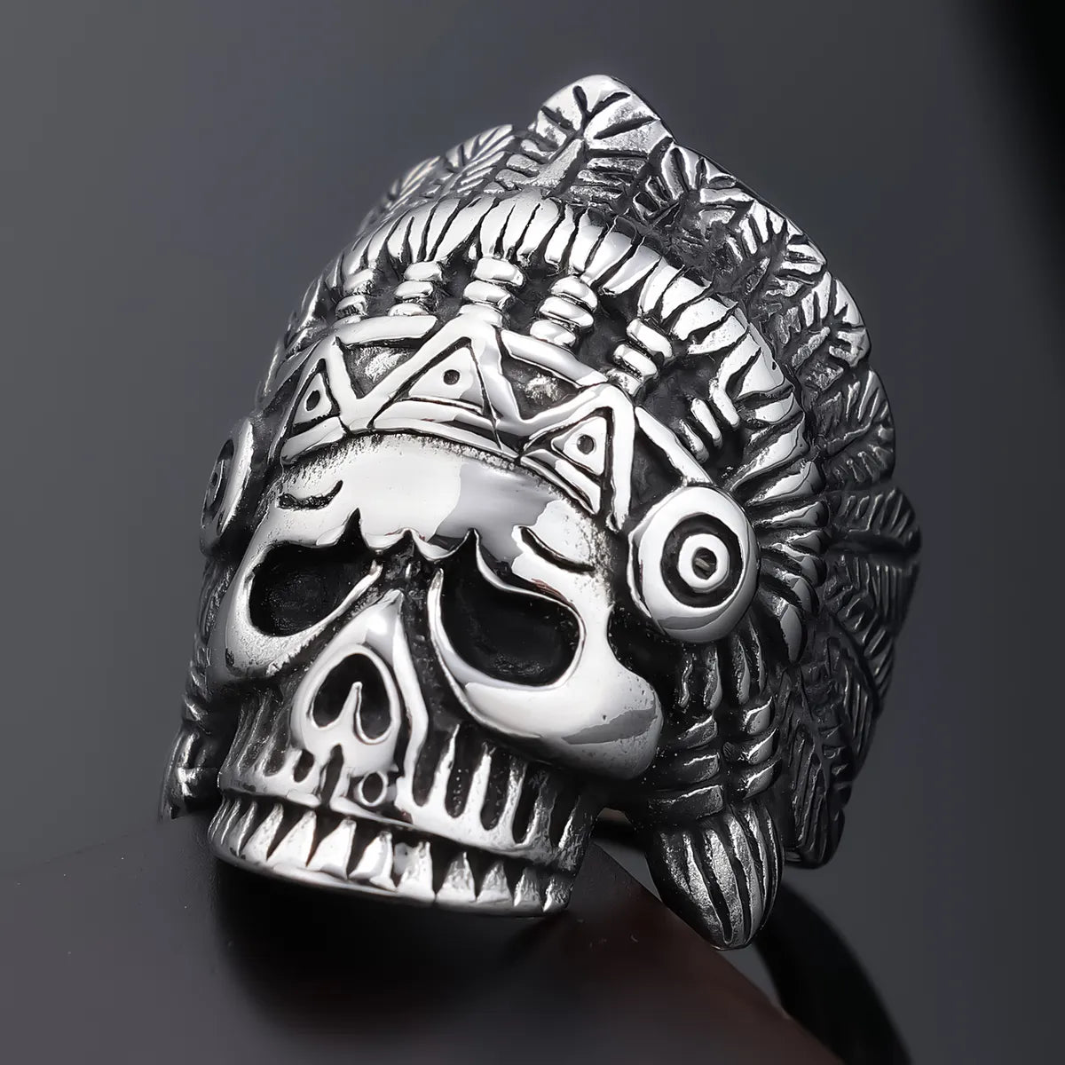 stackable wedding bands with diamonds for women -Retro Punk Skull 304 Stainless Steel Men'S Rings