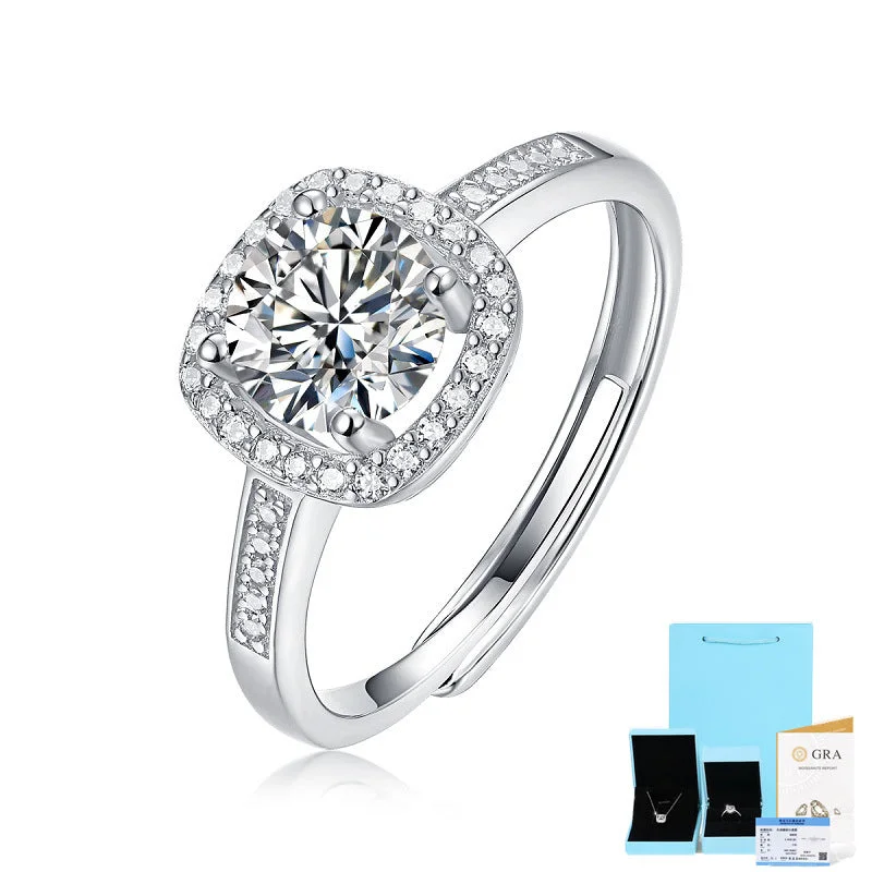 Moissanite 1 Karat (Including Gift Box Certificate)