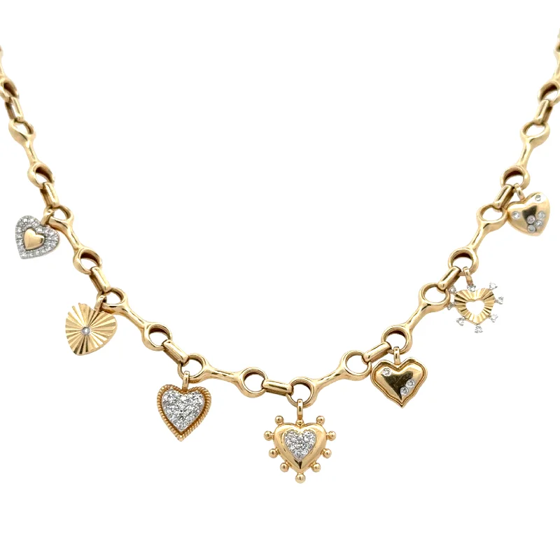 luxury custom necklaces for women -Confetti Hearts on Bone Chain