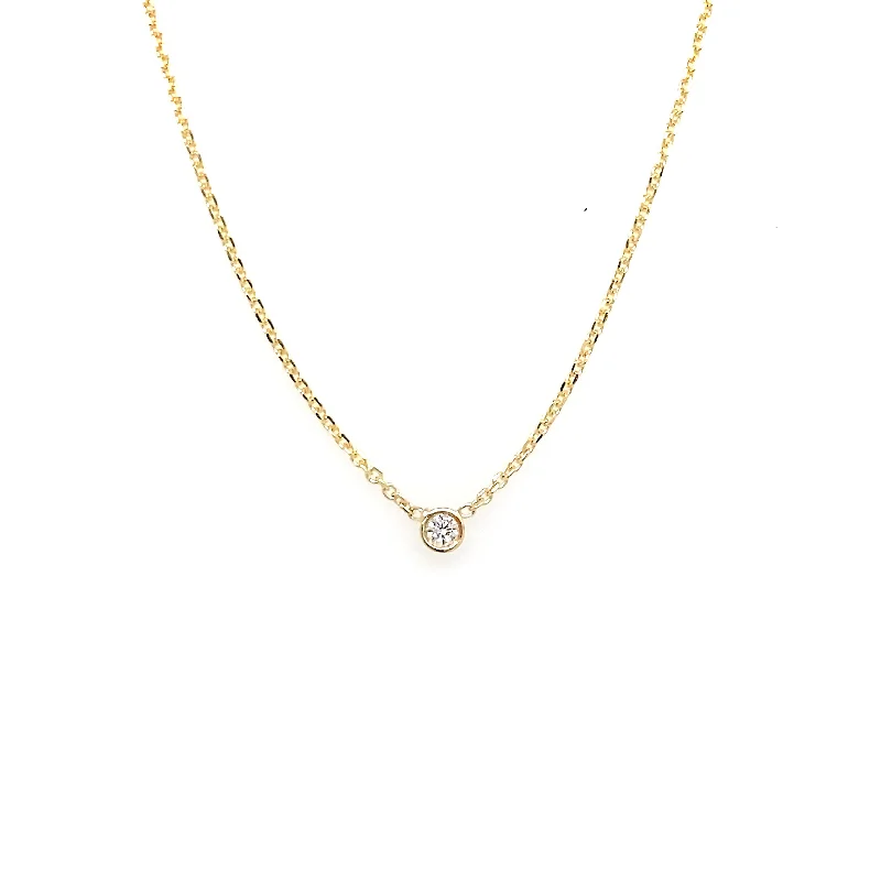 luxury pendant necklaces with cross for women -Tiny Diamond Necklace