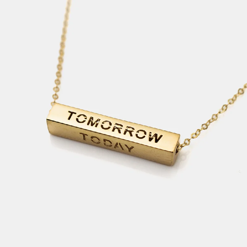 meaningful diamond necklaces for women -Longevity Gold Necklace