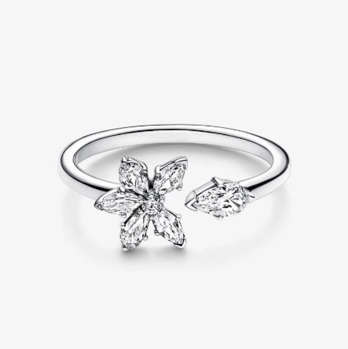 custom engraved wedding rings for women -Ig Style Simple Style Round Flower Sterling Silver Zircon Rings In Bulk