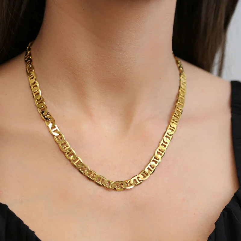 radiant gemstone bar pendants with diamonds for women -VALIANT - GOLD Linked Chain Necklace