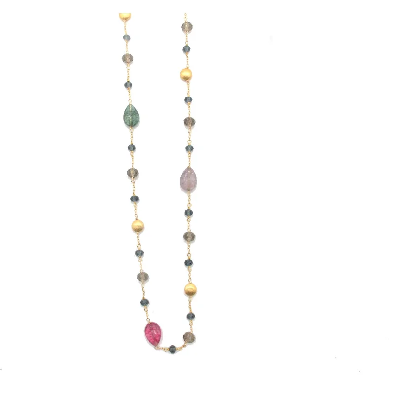 multi-layered necklaces for women -Tourmaline Chain