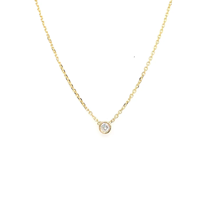 radiant pendant necklaces for women -Petite Diamond Necklace