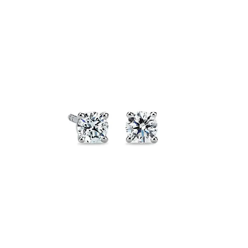 luxury gemstone earrings for women -Natural Brilliant Cut Diamond Stud Earrings