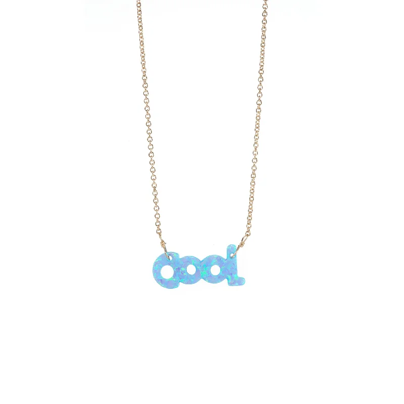 locket chain necklaces for women -bara boheme | "COOL" Opal Necklace