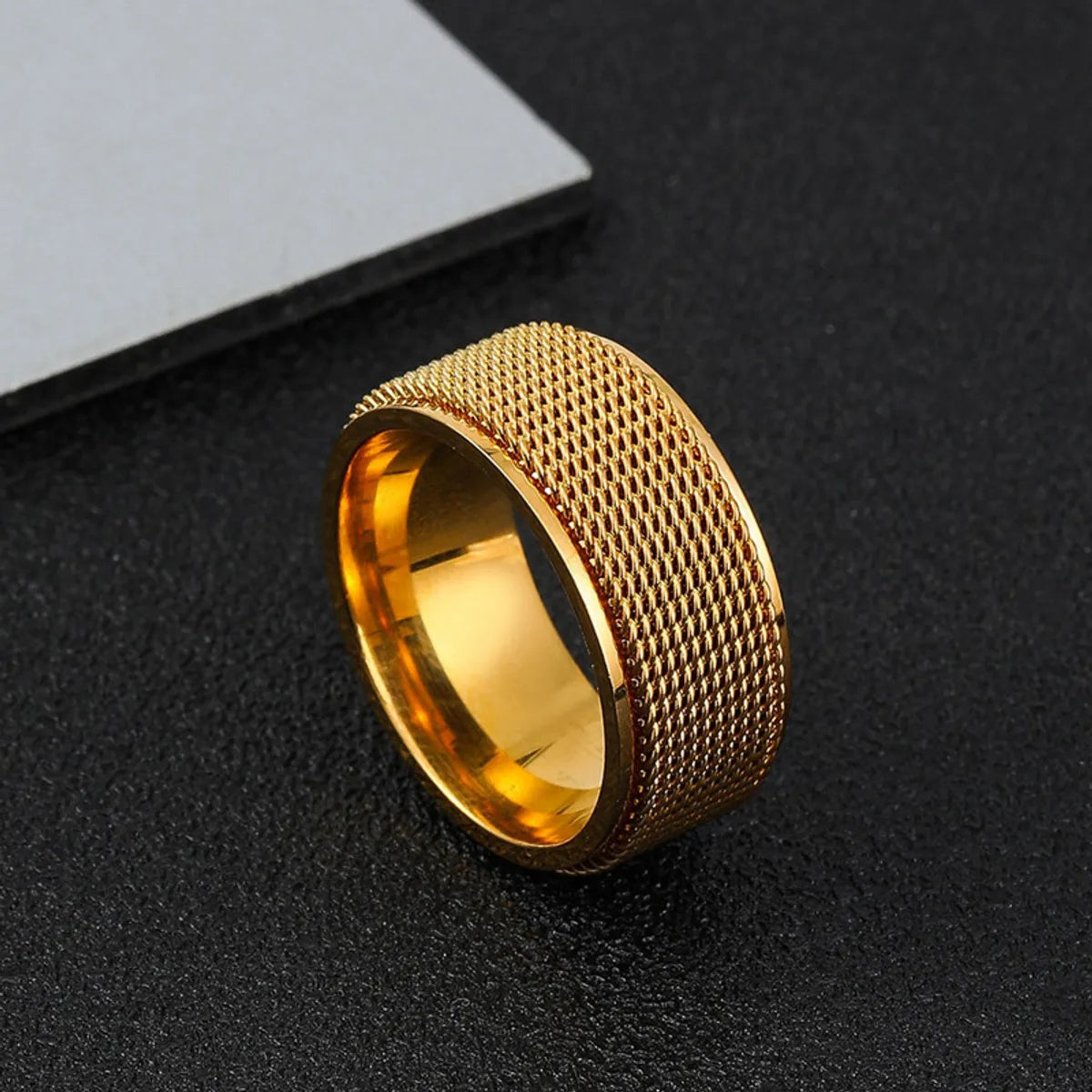 vintage rings with diamonds for women -Hip-Hop Geometric Color Block 304 Stainless Steel Unisex Rings