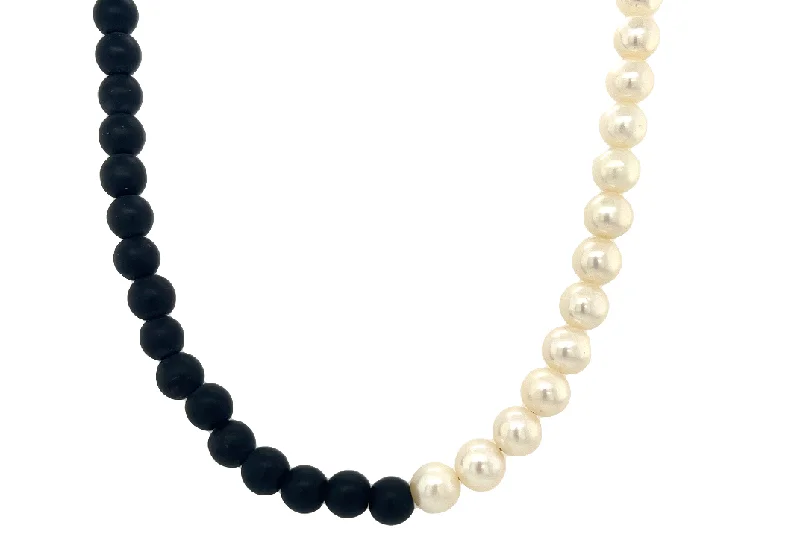 pearl choker necklaces for women -50/50 Necklace