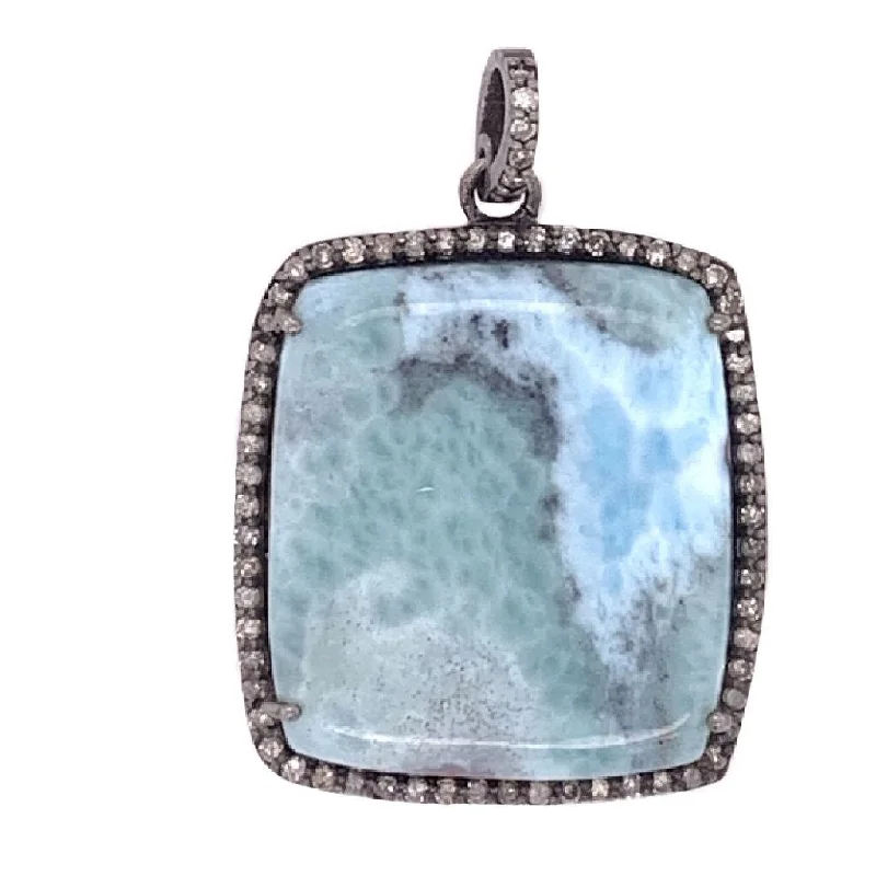 vintage chain necklaces for women -Larimar Diamond