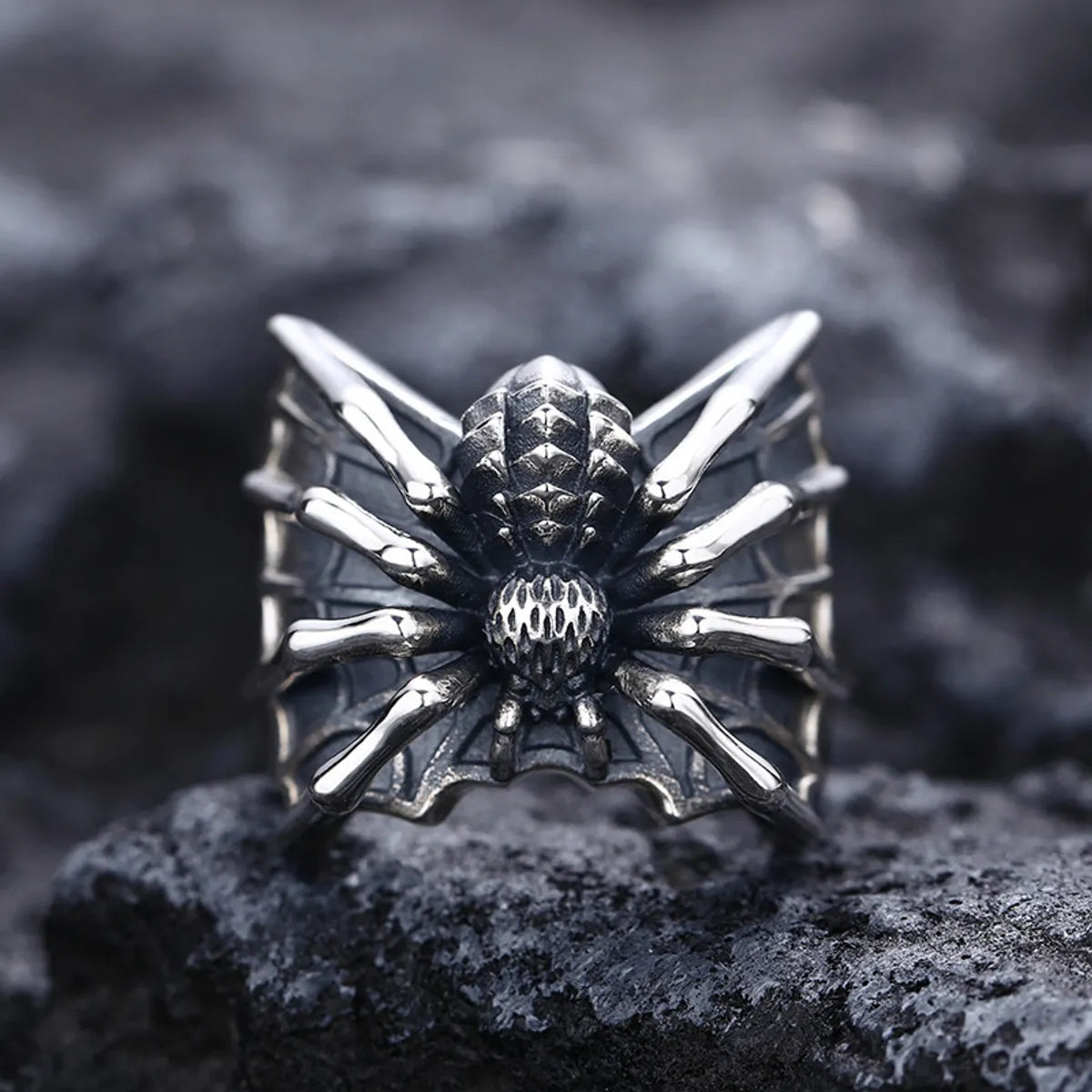 custom-designed rings for women -Hip-Hop Retro Spider Alloy Plating Men'S Rings