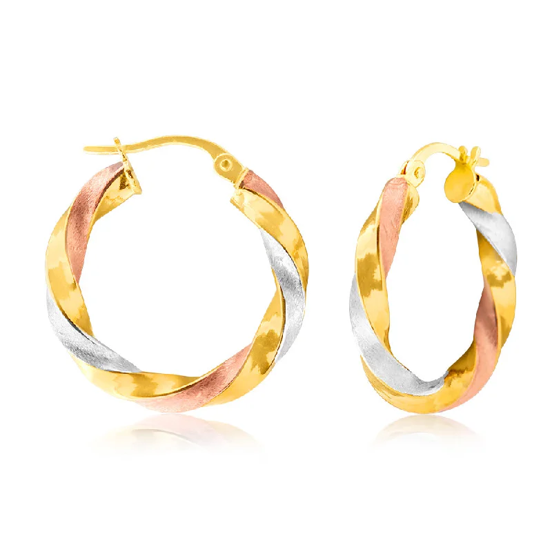 luxurious gold drop earrings for women -9ct Fancy Hoop Earrings