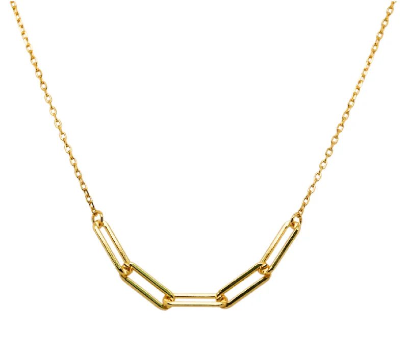 gold chain necklaces for women -DAINTY PAPERCLIP Necklace