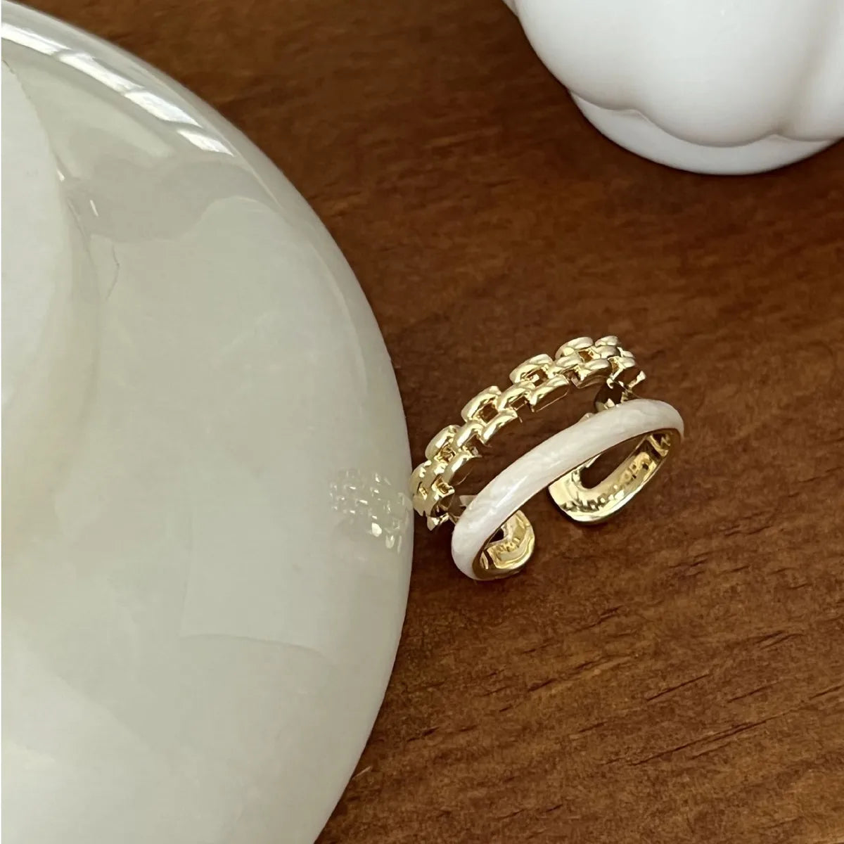 7 Double-Layer Chain Open Ring