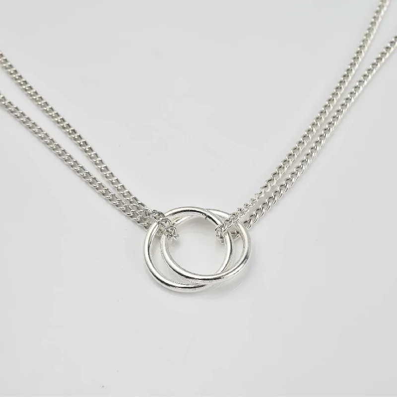 meaningful necklace gifts for women -Molto Dual Wave Chain Necklace