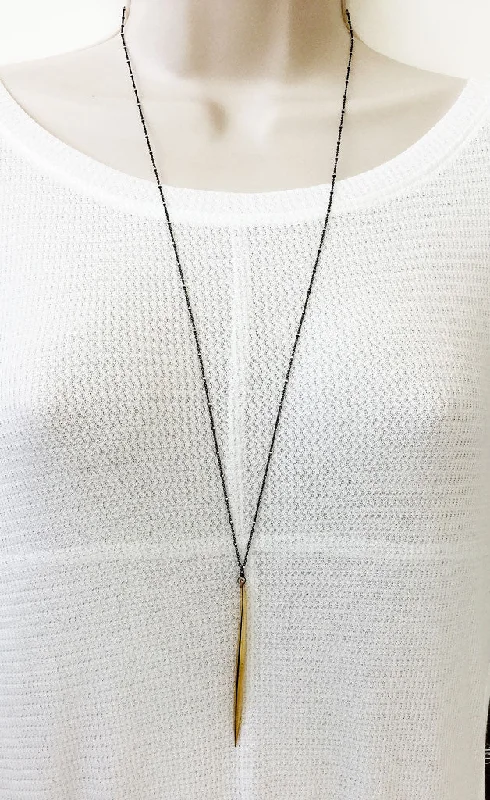 unique infinity pendant necklaces for women -Long Spike Necklace  (N1206)