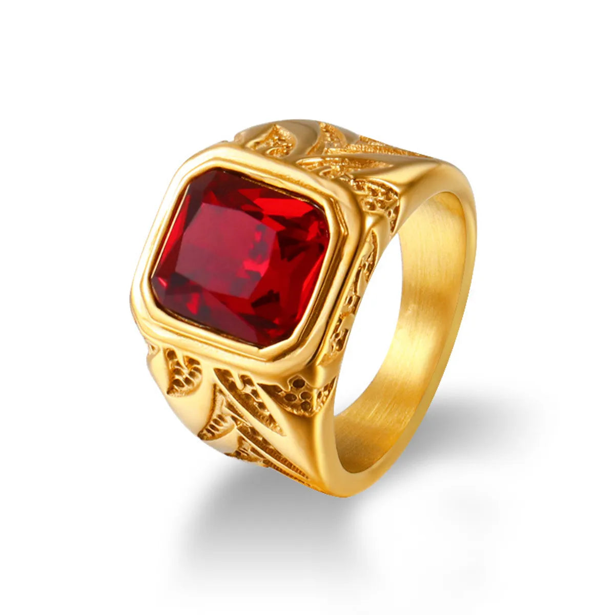 sapphire rings for women with diamonds -Hip-Hop Rock Geometric Alloy Plating Men'S Rings