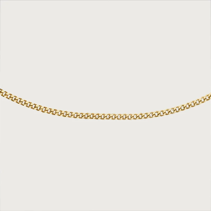 elegant heart-shaped necklaces for women -Diamond Cut Curb Link 9K Gold Chain