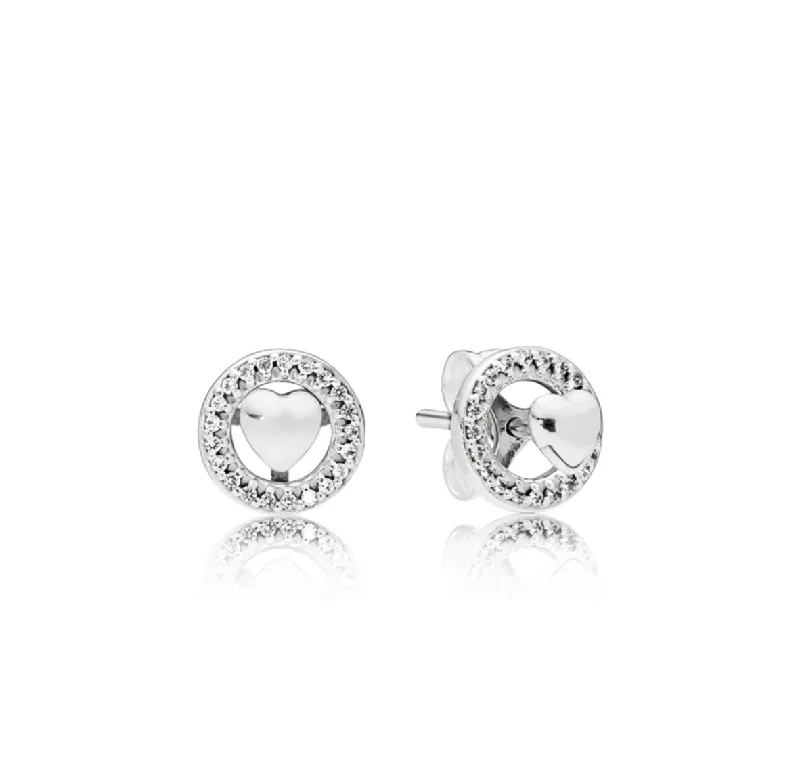 luxury statement earrings for women -Pandora Forever Heart Earrings