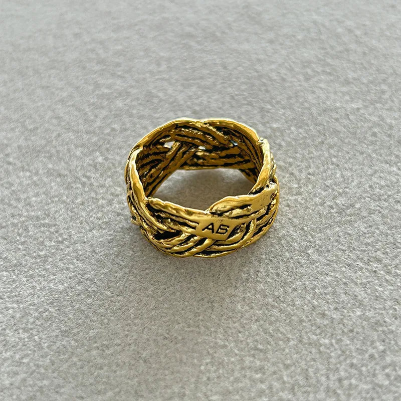 Distressed Woven Ring