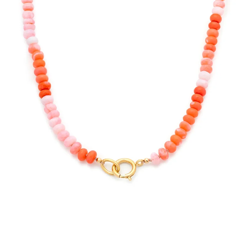 celestial love pendants for women -Gemstone Necklace | Hot Coral Pink