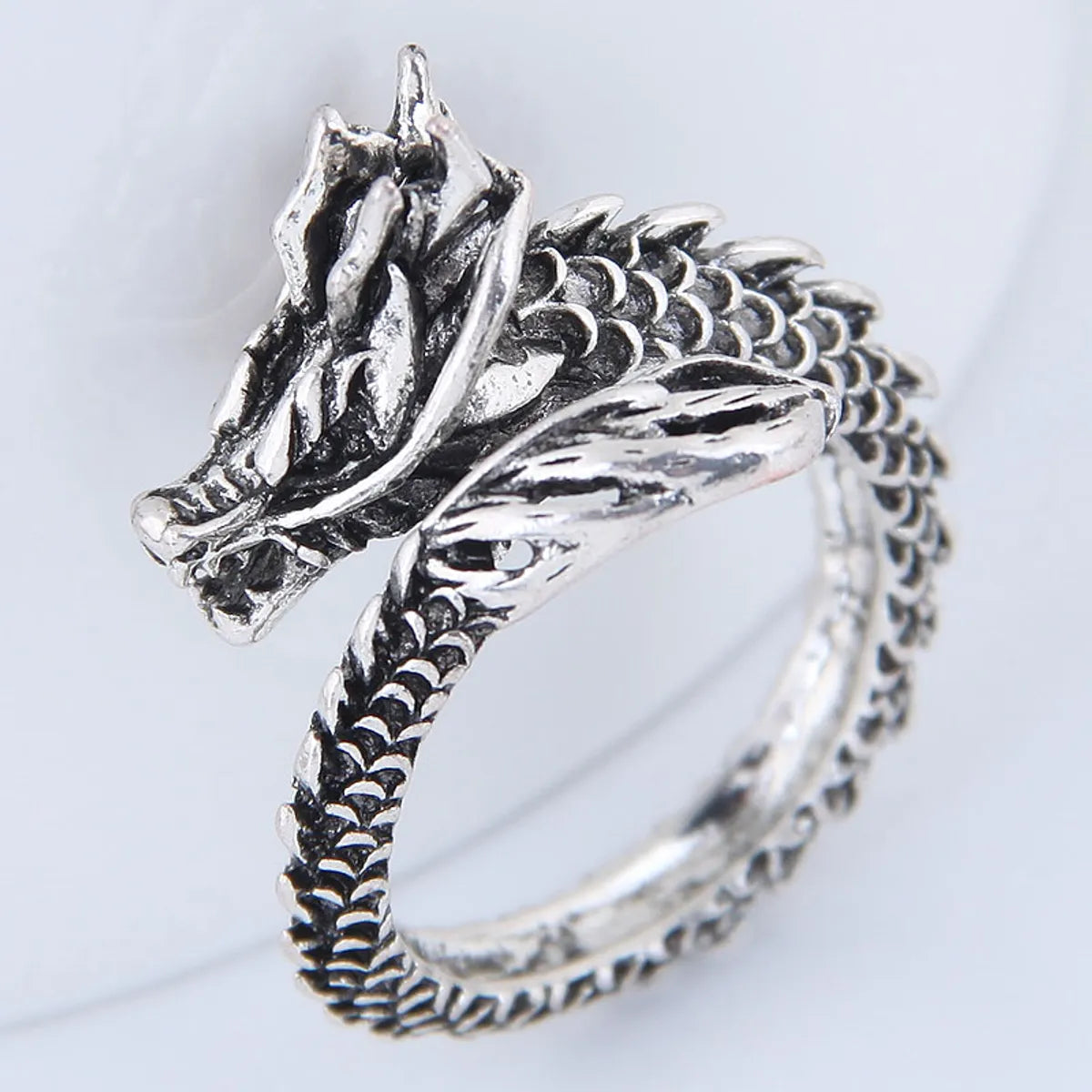 large engagement rings for women -Yiwu Jewelry Wholesale Fashion Dragon Retro Simple Ring