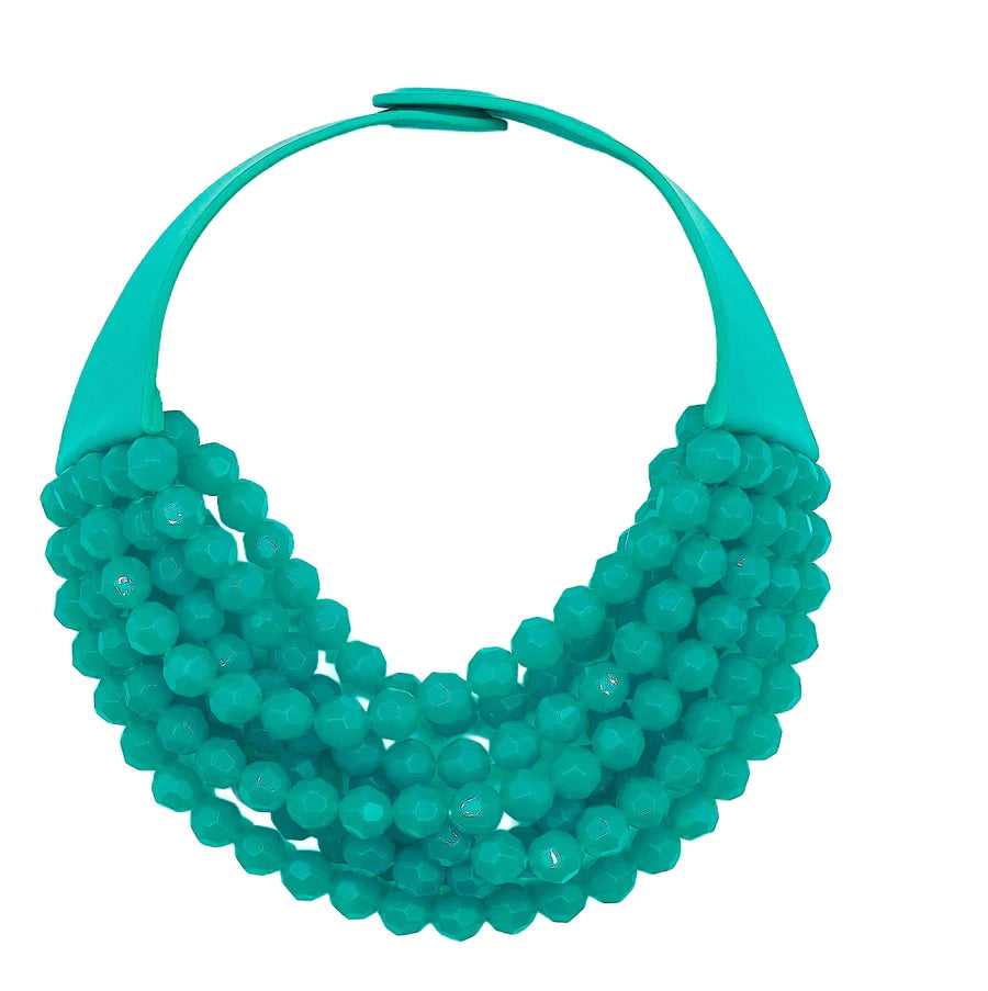 double-strand necklaces for women -Turquoise Beads