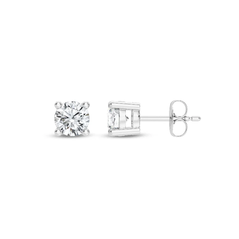 elegant gold hoop earrings for women -14k White Gold 4 CTW Lab Grown Diamond Stud Earrings