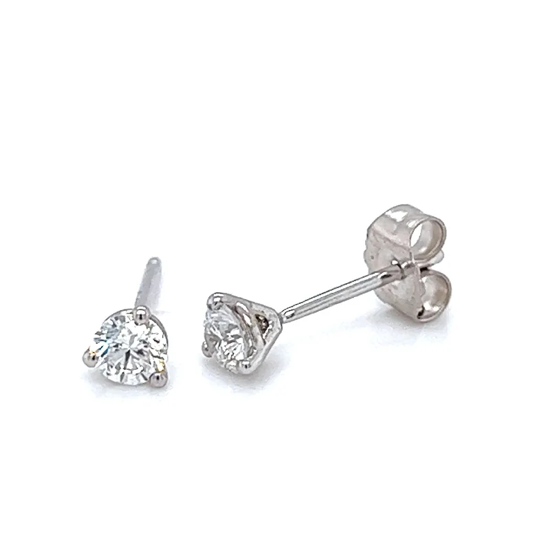 sparkling gemstone drop earrings for women -14k White Gold .31 CTW Diamond Stud Earrings