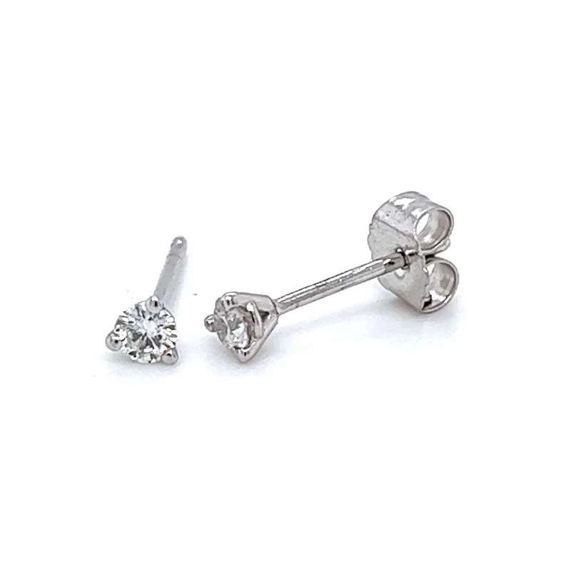 timeless stud earrings for women -14k White Gold .15 CTW Diamond Stud Earrings