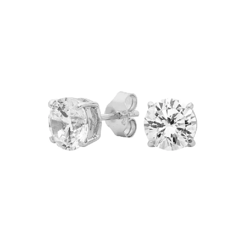 rose gold earrings for women -Georgini Sterling Silver Cubic Zirconia Stud Earrings