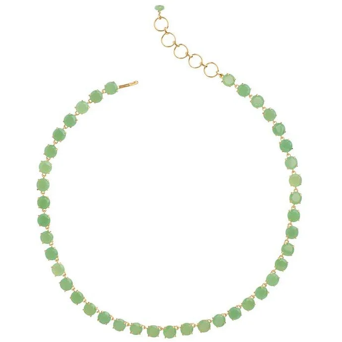 oval pendant necklaces for women -Chrysoprase