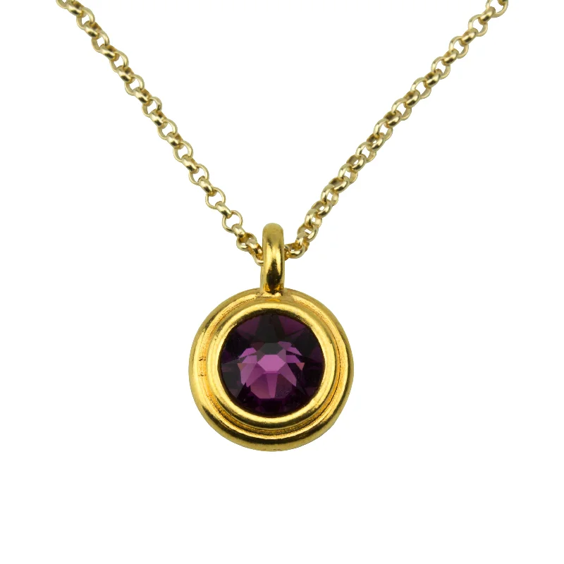 cubic zirconia necklaces for women -February Birthstone Necklace