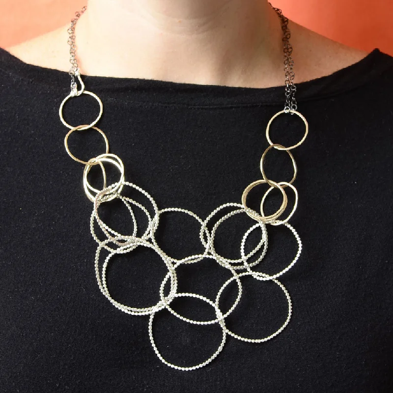 sparkling star necklaces for women -2-Way Hoop Necklace  (N1266)