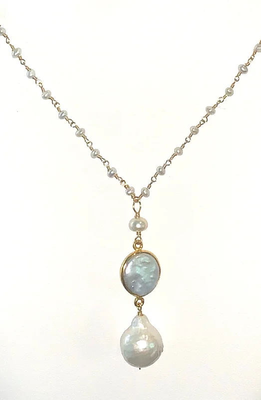 sterling silver necklaces for women -Pearl Baroque