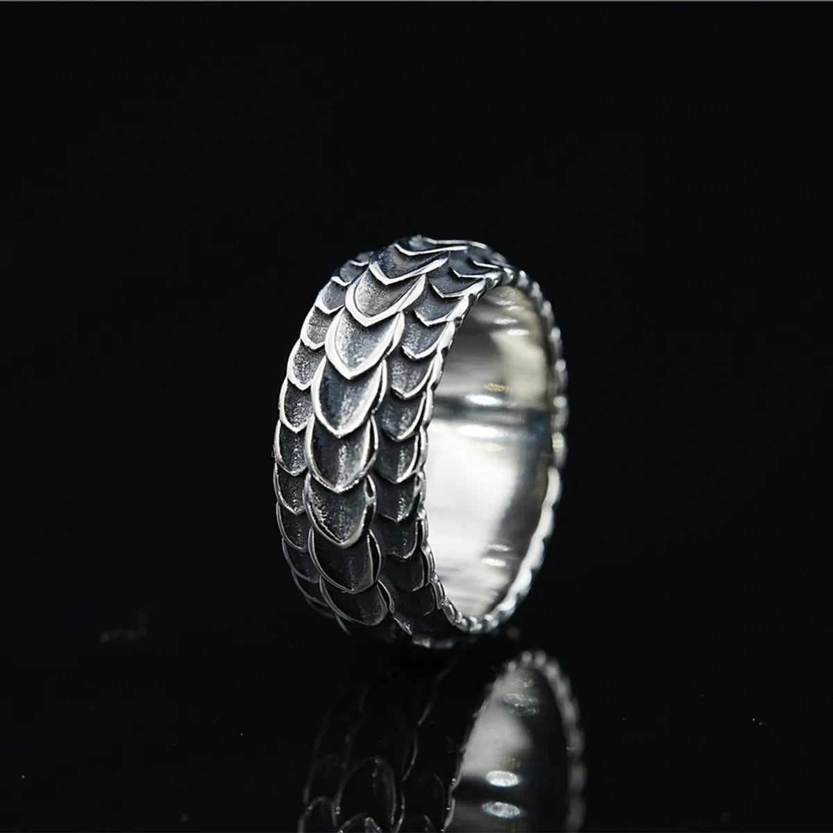 handmade rings for women -Retro Solid Color Titanium Steel Irregular Men'S Rings