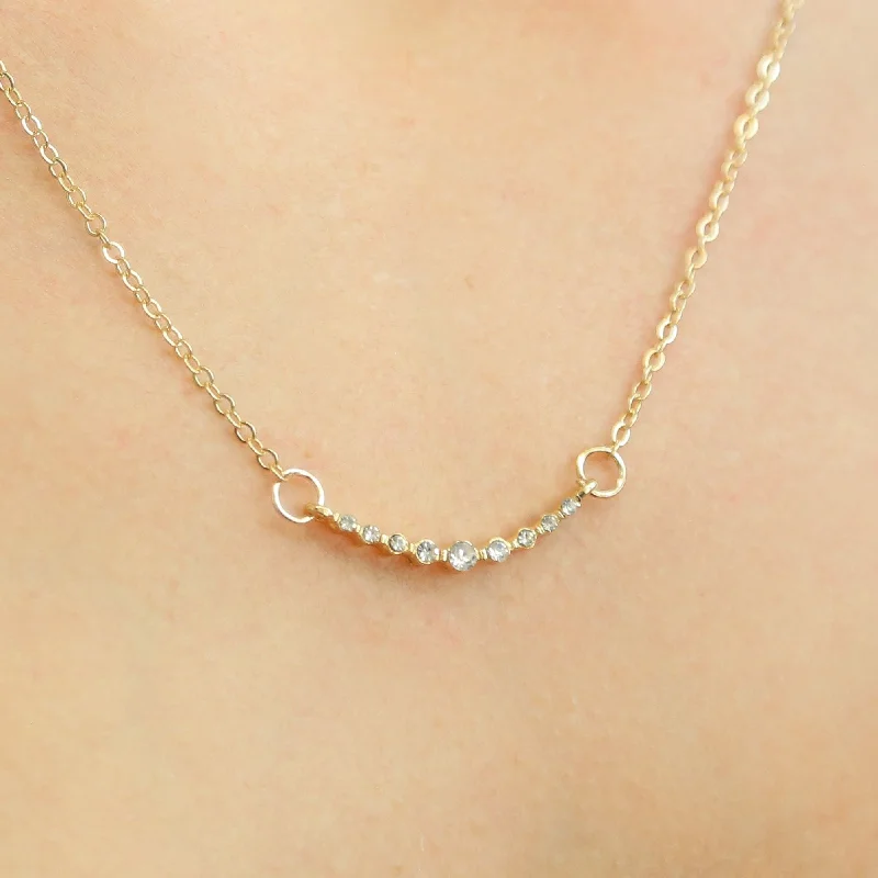 unique gemstone necklaces with charms for women -BLAIRE - Gold Necklace Dainty Chain with Cubic Zirconia