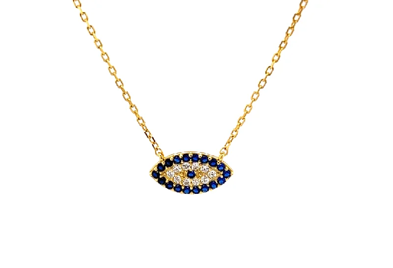 adjustable necklaces for women -"HADES" Evil Eye Sapphire Necklace