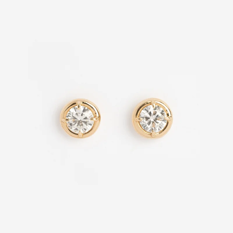 geometric gemstone earrings for women -The Half Carat Diamond Studs