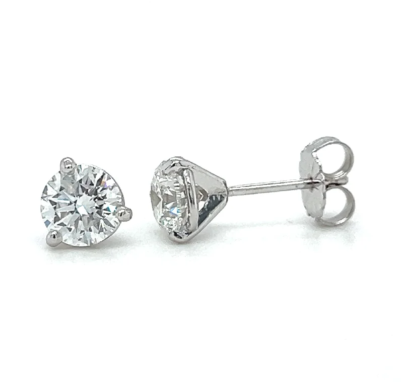 sparkling hoop gemstone earrings for women -14k White Gold 1.46 CTW Diamond Stud Earrings