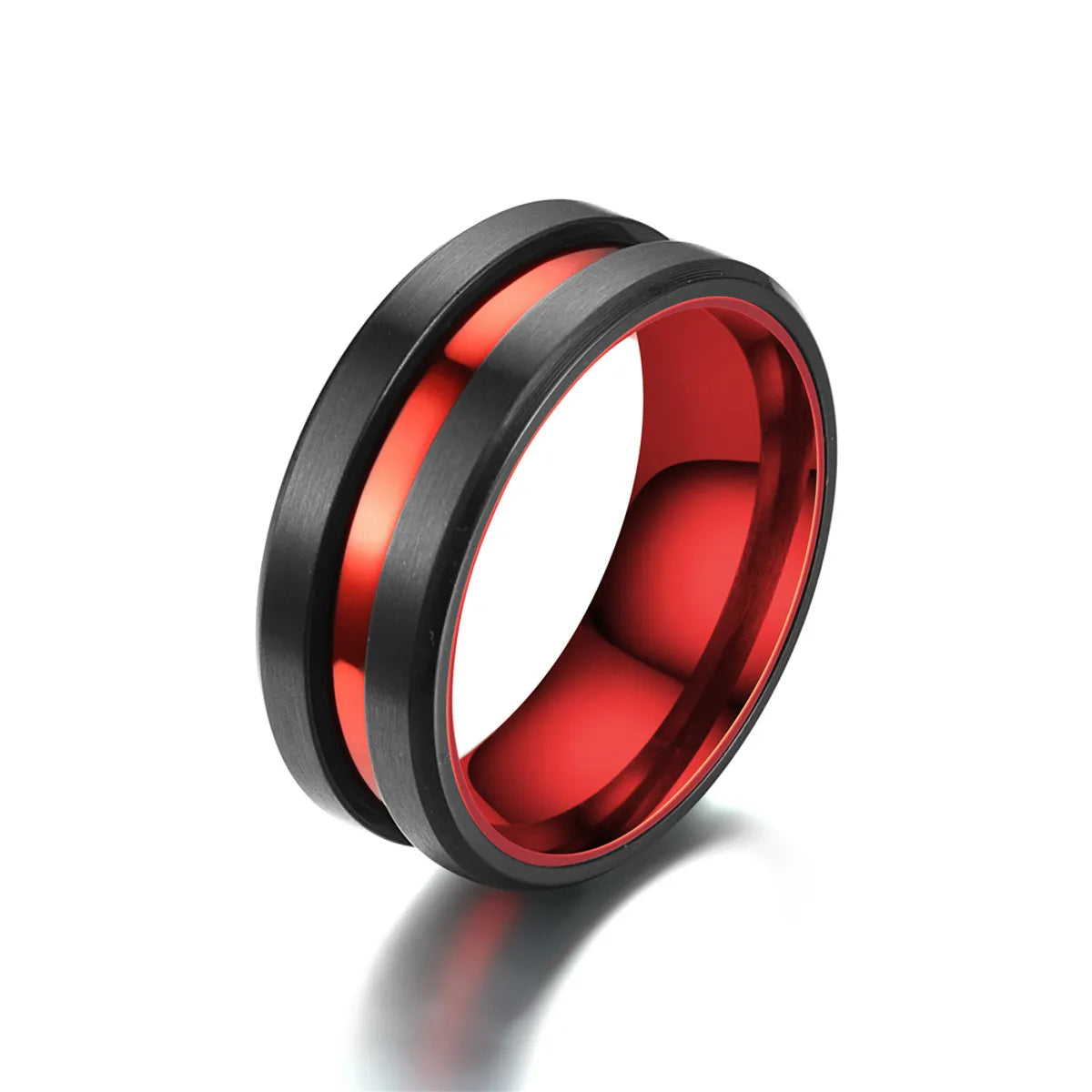 diamond rings for women with modern designs -Fashion New  Aristocratic Red Slotted Black  Ring