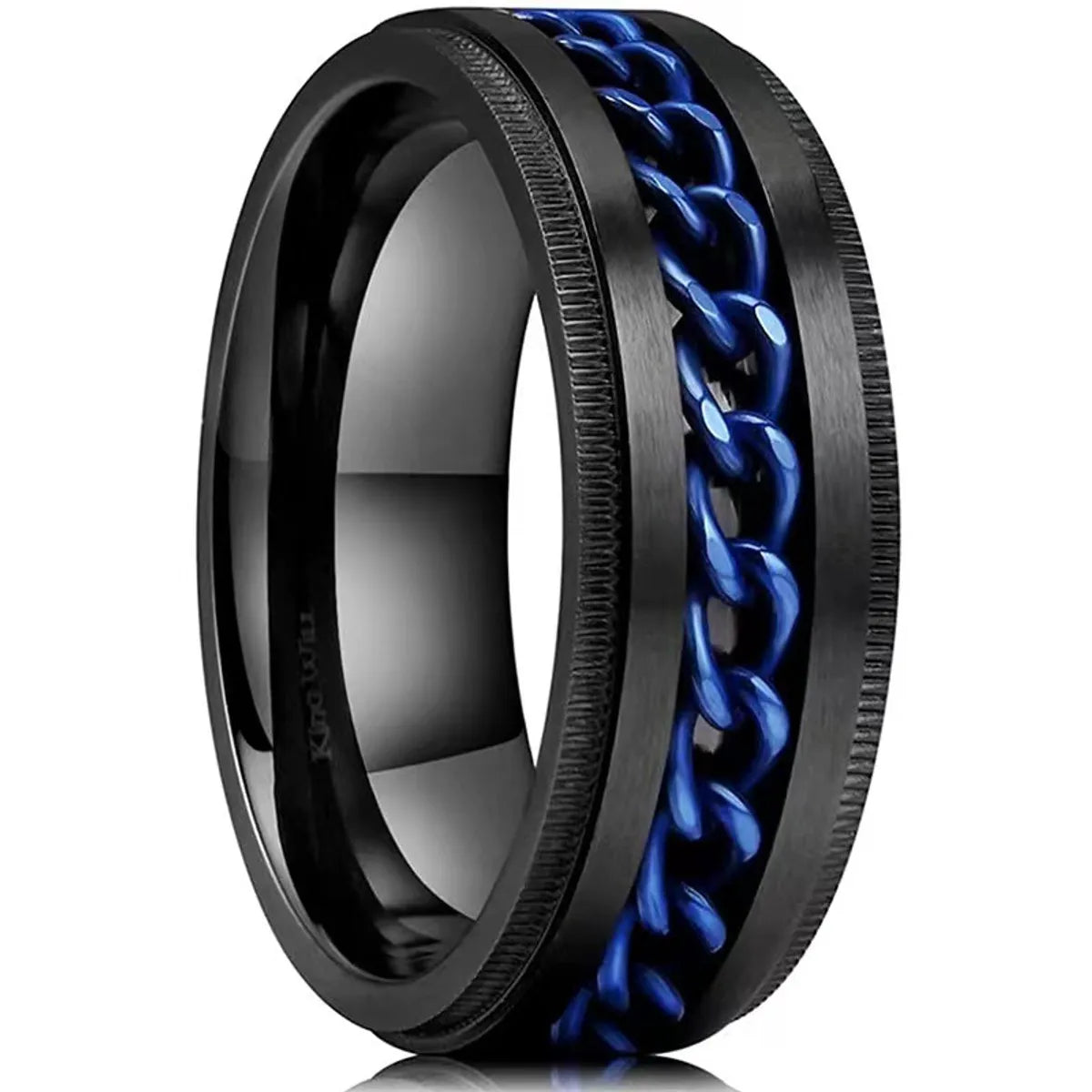 Rotatable-Black Ring Blue Chain