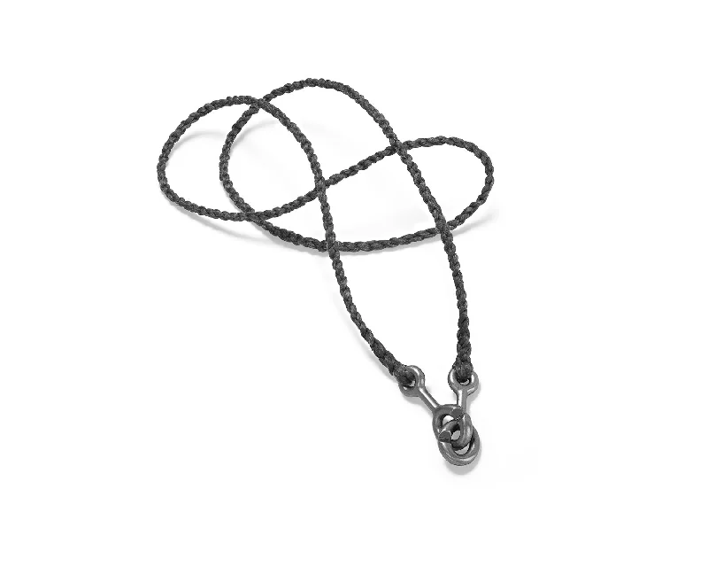 elegant gemstone necklaces with cross pendants for women -Sister Clasp Necklace, Hand-Braided Cord