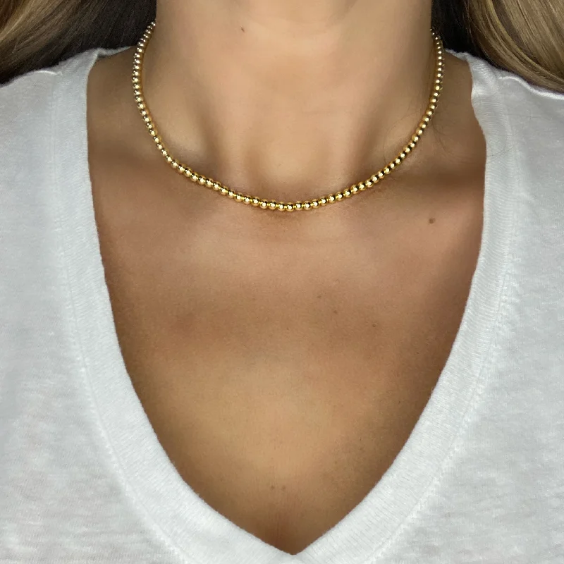 handmade necklaces for women -Gold Ball Chain