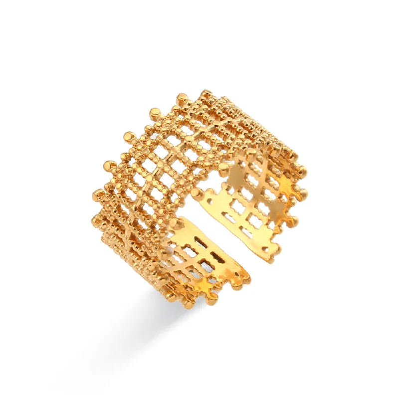 Well-Shaped Woven Open Ring