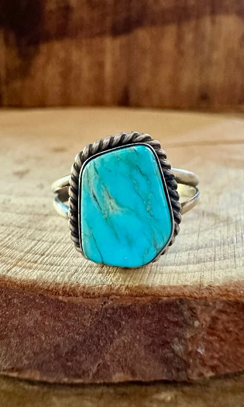 fashion rings for women -GLACIER TURQUOISE Sterling Silver Ring • Size 8